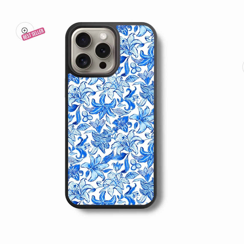 💙 CaseOn MagSafe Phone Case – Blue & White Floral Chinoiserie Vibe